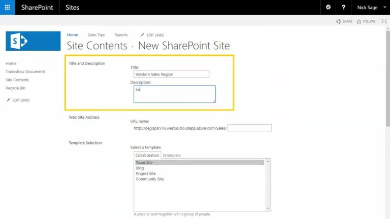 Leia mais sobre o artigo Creating a SharePoint Site/Subsite